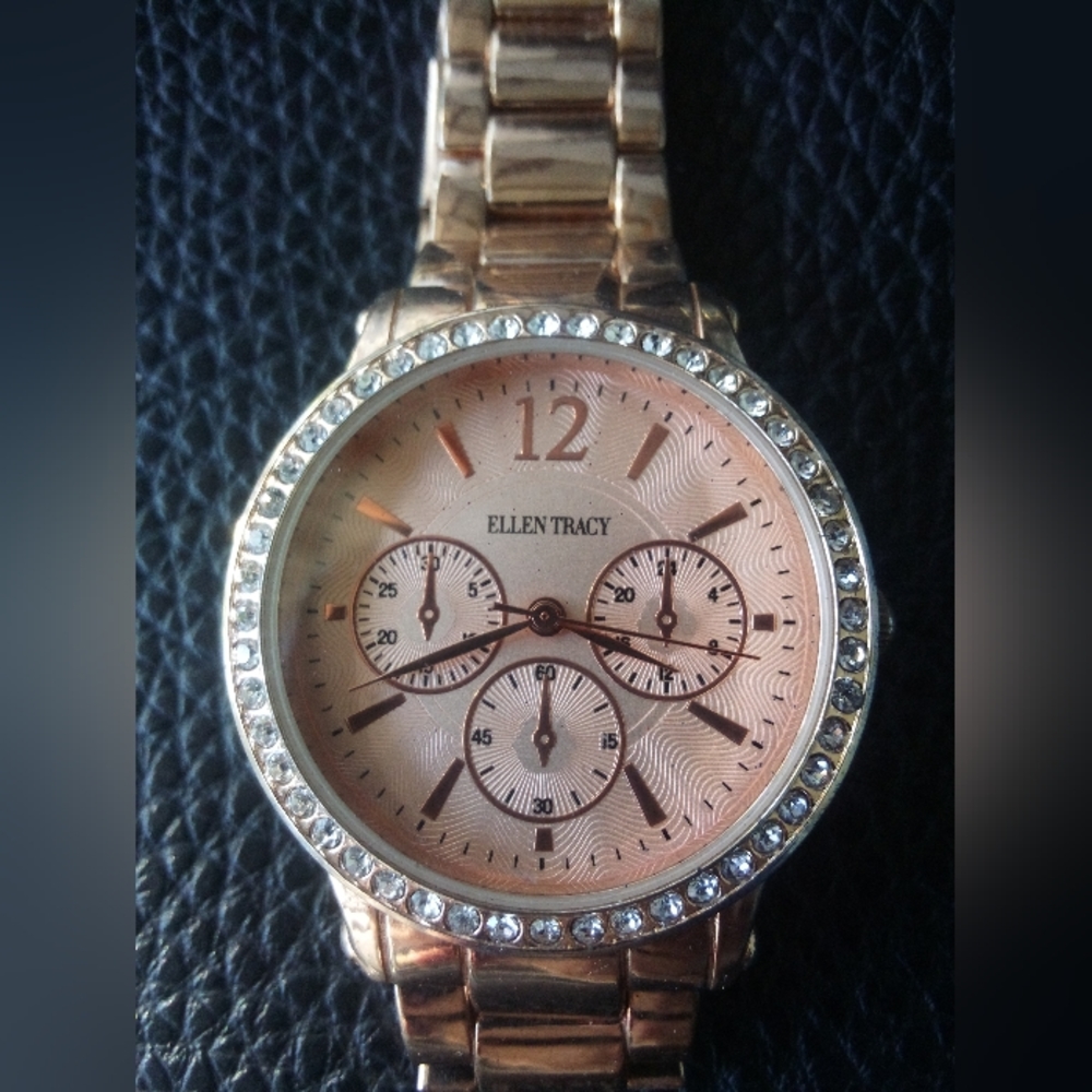 Ellen Tracy Rose Gold Watch